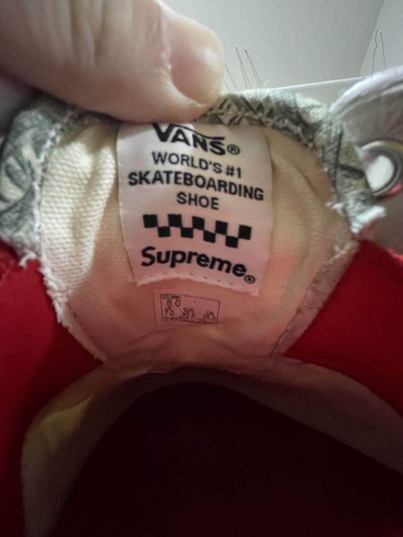 Supreme Vans Dollar Skate Grosso Mid ピンク