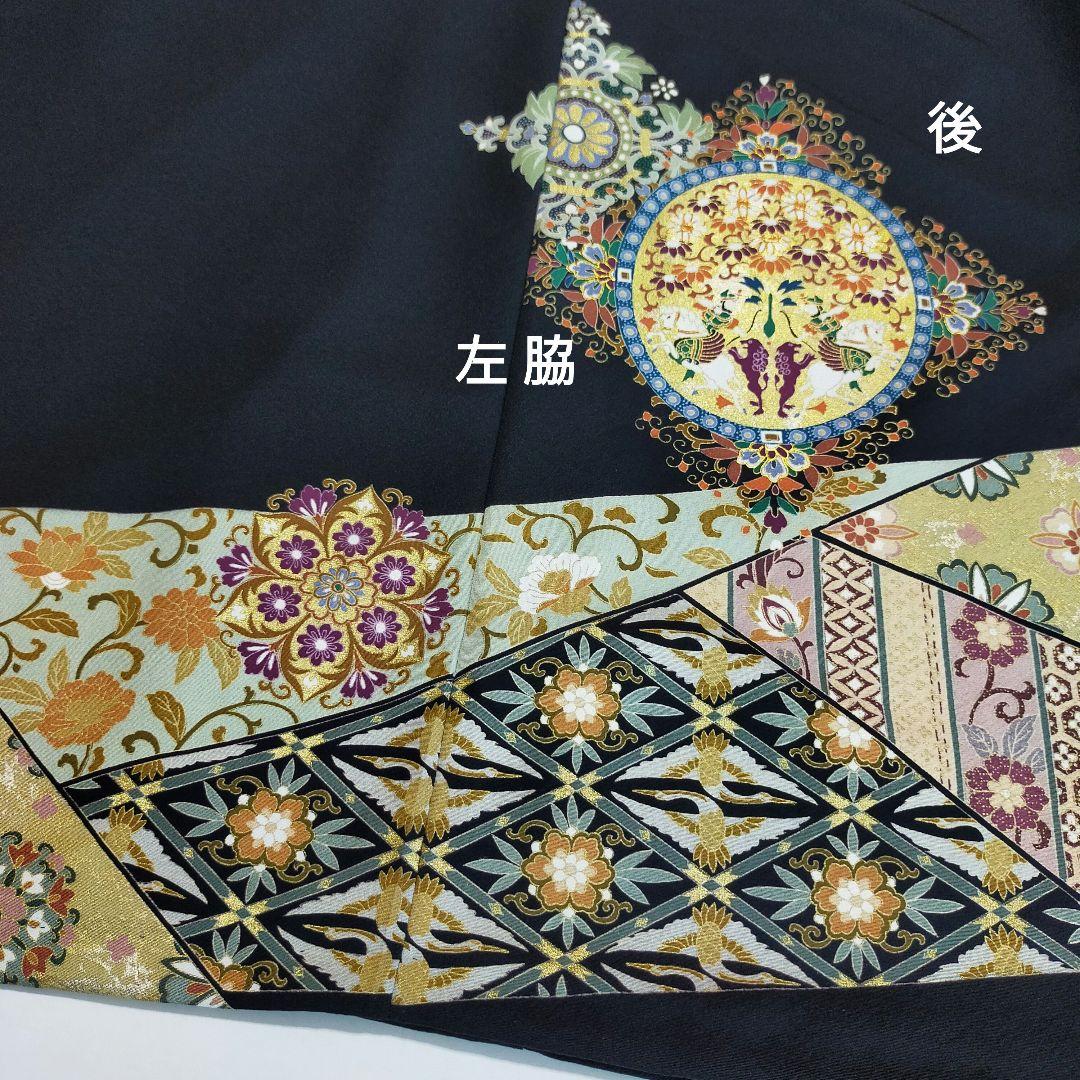 【通販激安】 ☆黒留袖アンサンブル*フレンチワンピース+ボレロ*正倉院華紋 ワンピース