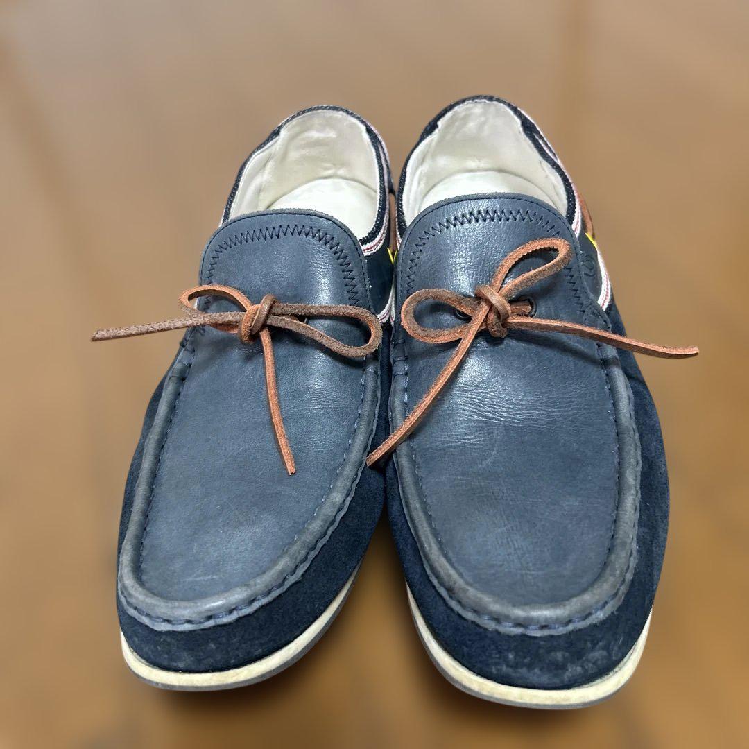 LANVIN ネイビー モカシン