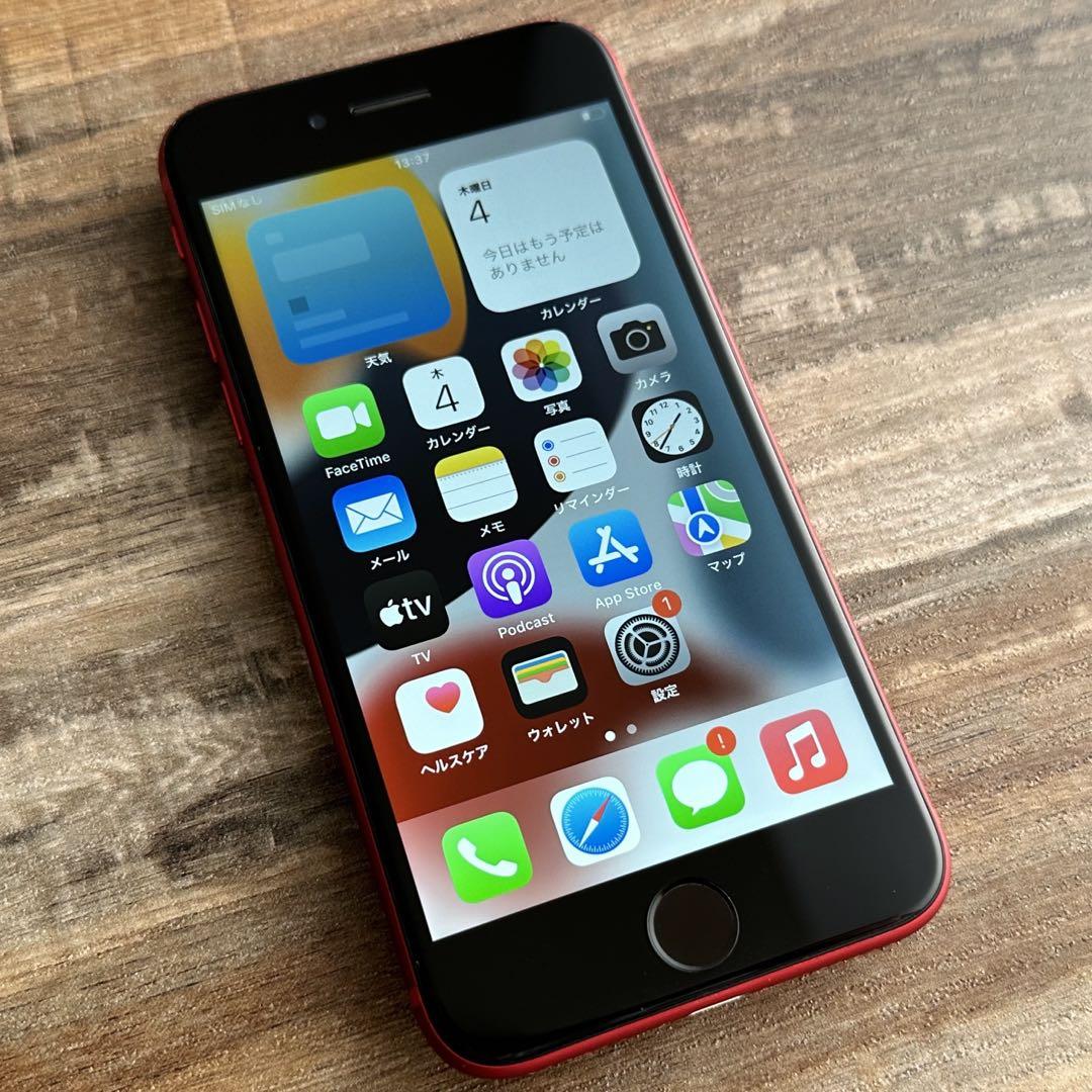 極美品に近い美品】iPhone8 本体 RED 64GB SIMフリー（iPhone 8