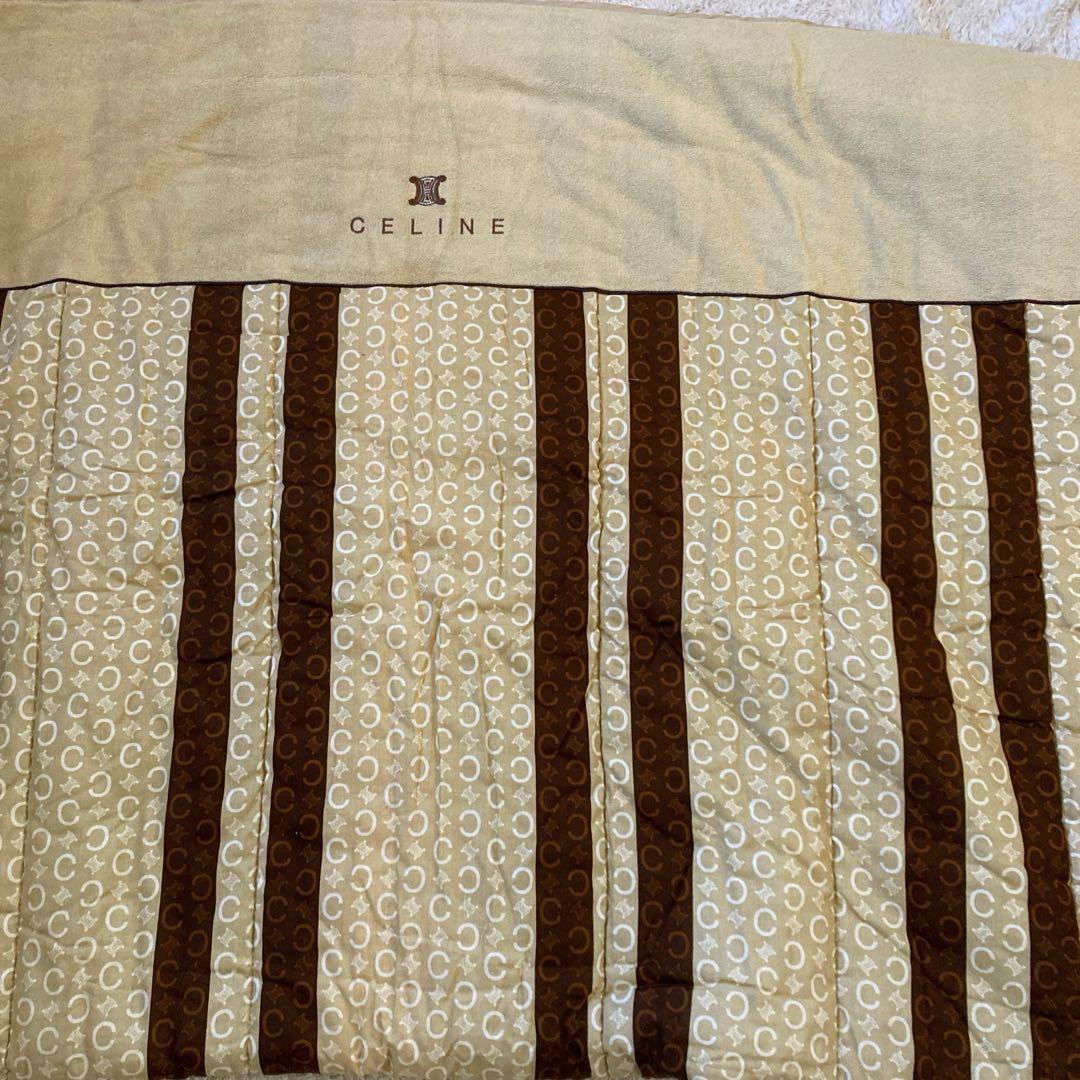 ち*ん様 CELINE セリーヌ 合繊肌掛け布団　マカダム柄　美品