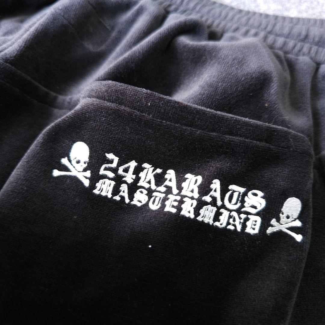 限定【24カラッツ×マスターマインド】 ベロア素材 セットアップジャージM 黒 限定【24カラッツ×マスターマインド】 ベロア素材 セットアップジャージM 黒