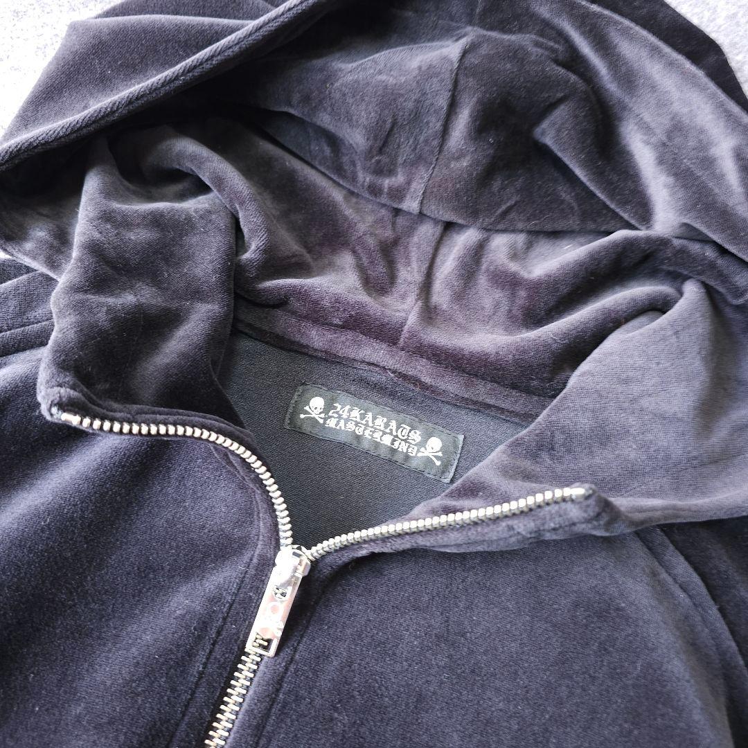 限定【24カラッツ×マスターマインド】 ベロア素材 セットアップジャージM 黒 限定【24カラッツ×マスターマインド】 ベロア素材 セットアップジャージM 黒