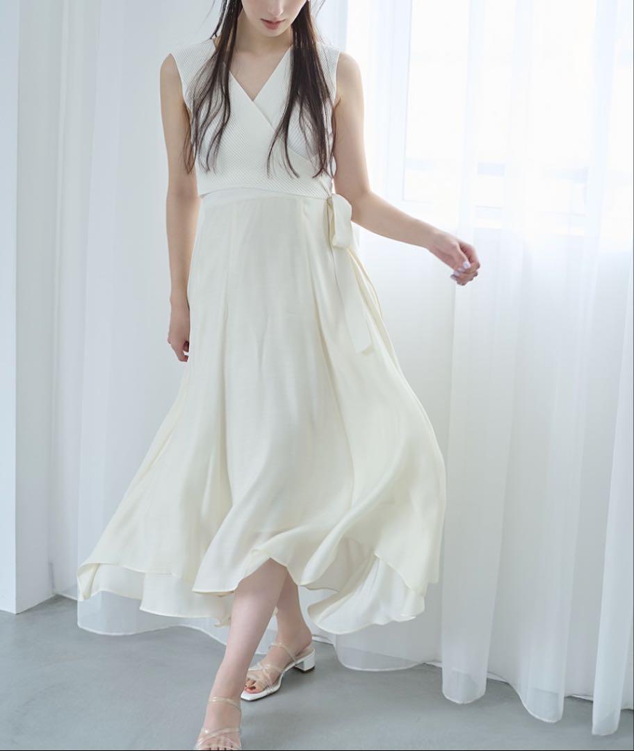 新品未使用 フレイアイディー♡カシュクールニットコンビ