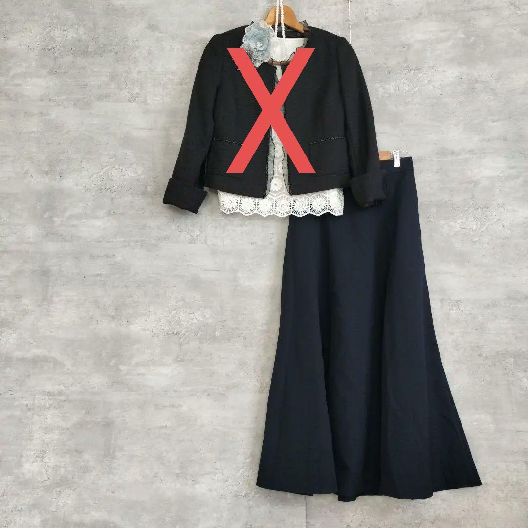 美品Rustendurg×LEPSIMセレモニースーツ M ネイビー 黒スカートスーツ・フォーマル・ドレス
