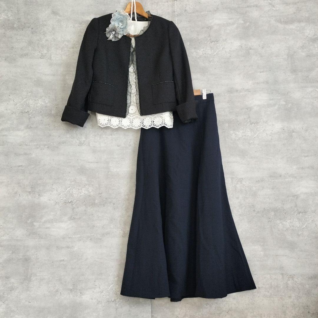 美品Rustendurg×LEPSIMセレモニースーツ M ネイビー 黒スカート