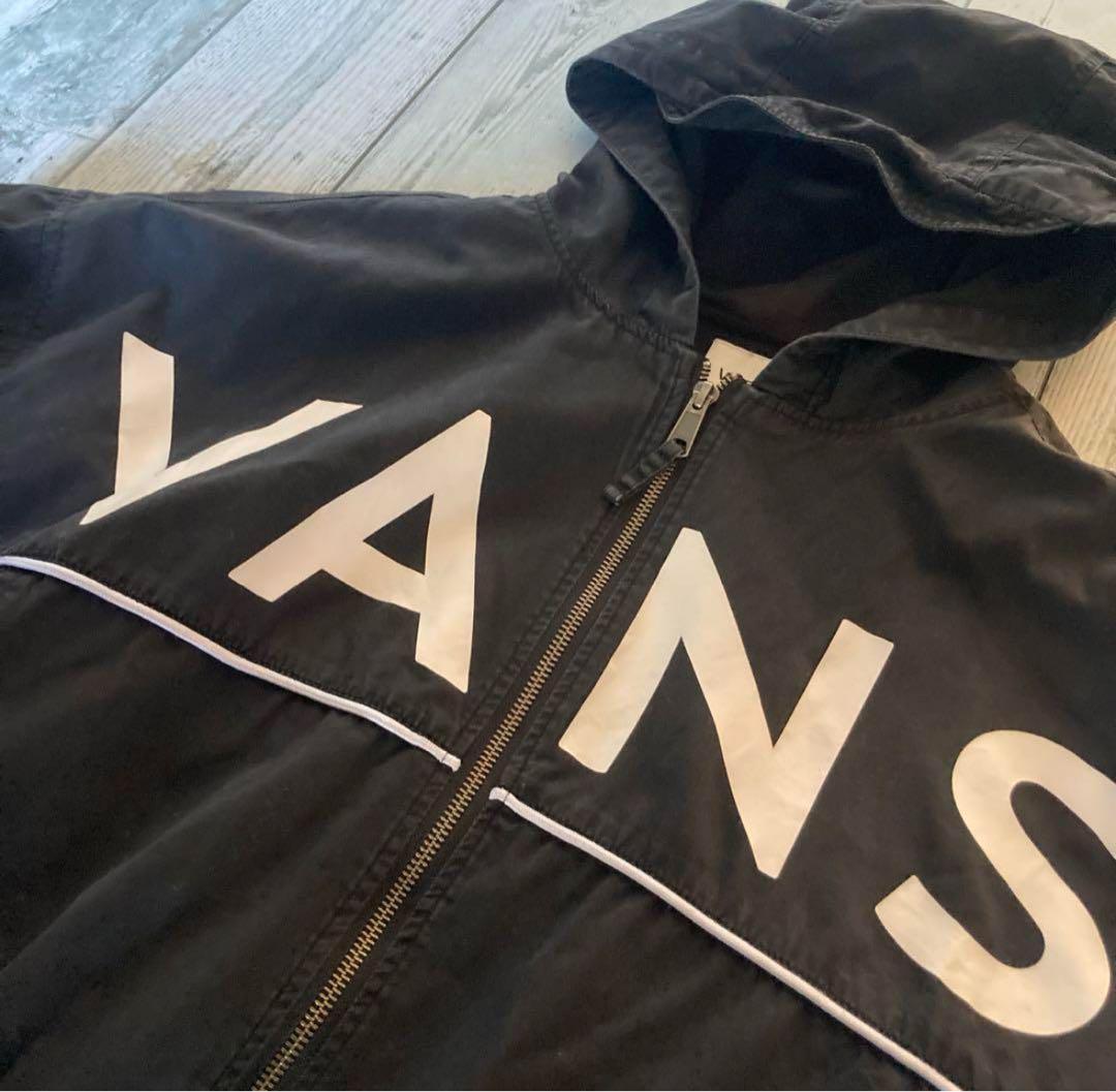 希少OLD.VANS®︎ ジップアップフーディー　神フェードエイジング短丈SK8黒
