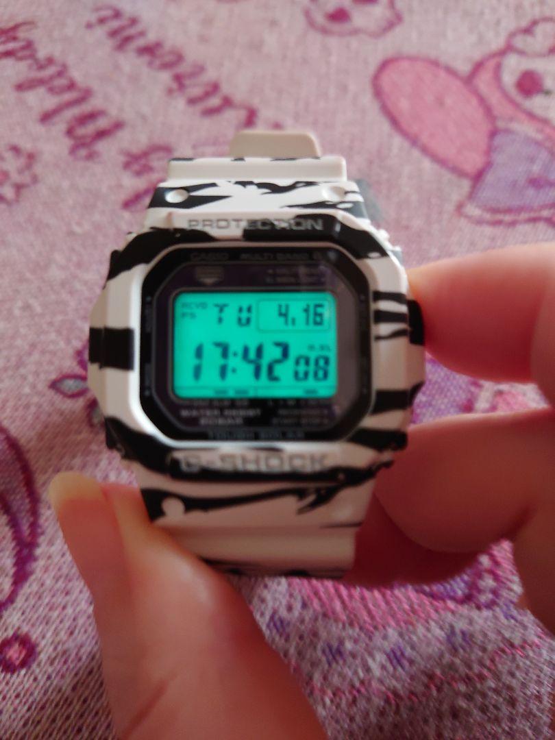 【ほぼ未使用】CASIO G-SHOCK ゼブラカラー 電波ソーラー