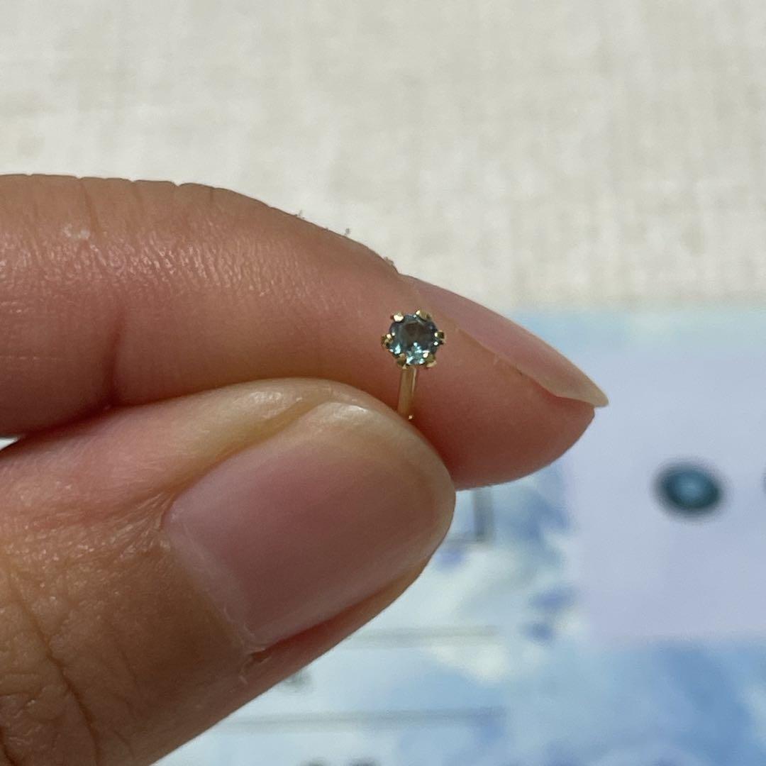 アレキサンドライト　18金　k18 ピアス　天然石