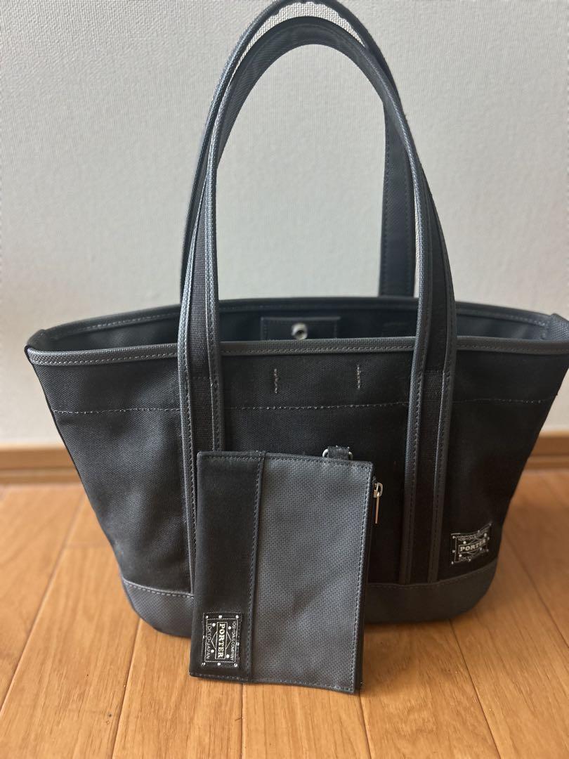 ブラックトートバッグとポーチセット