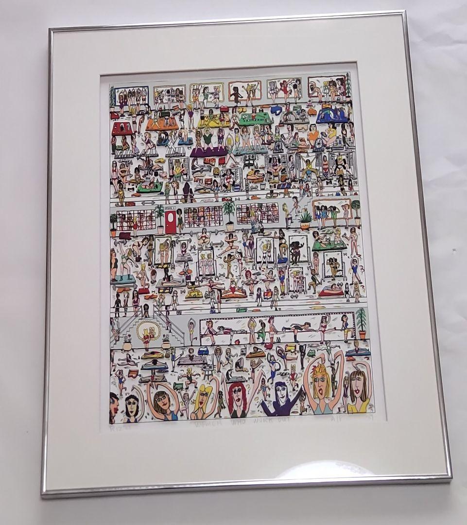 chobi　ジェームスリジィ作  \"WOMEN WHO WORK OUT\" James Rizzi Women Who Work out 1989 Hand Signed 3-D