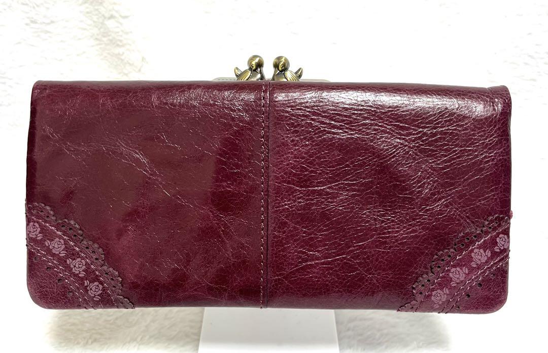 【新品未使用】ANNA SUI 財布 ローズガーデン 鳥 紫 がま口 アナスイ