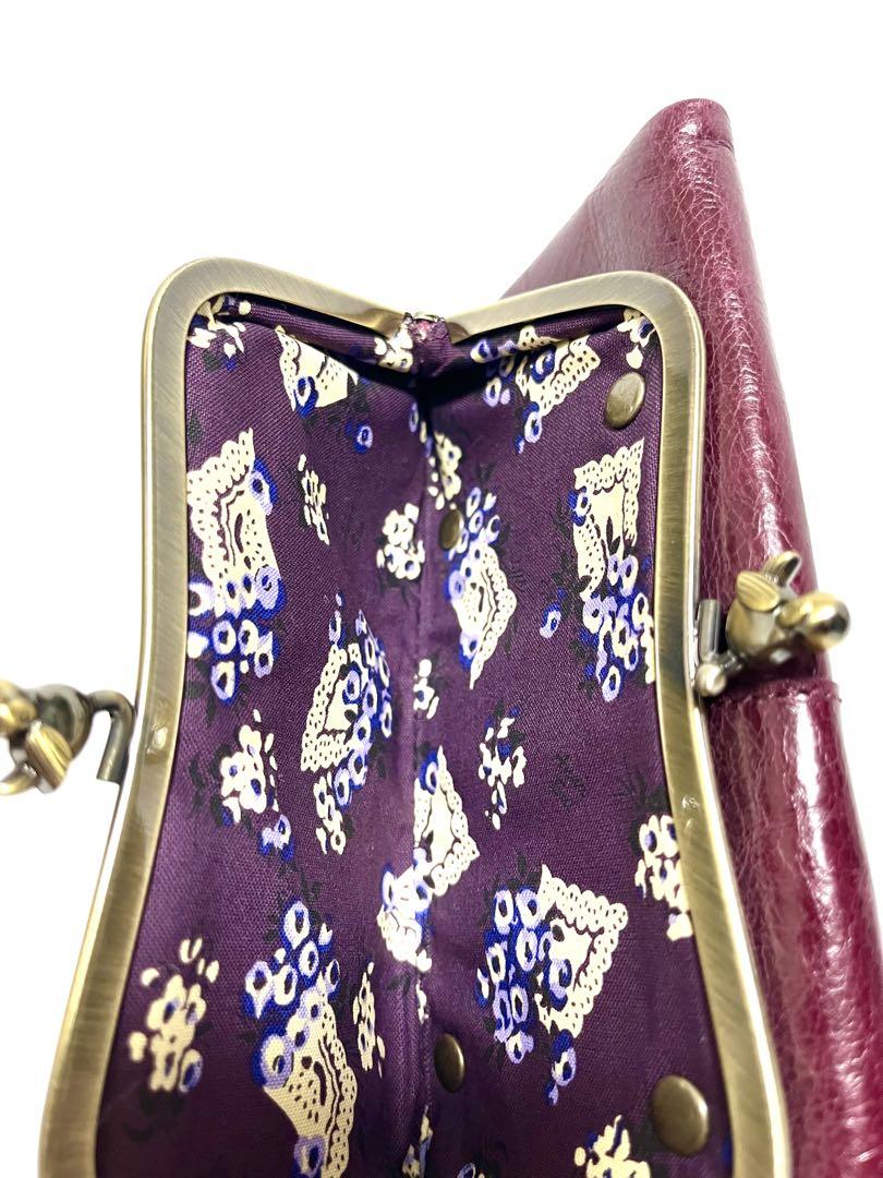 【新品未使用】ANNA SUI 財布 ローズガーデン 鳥 紫 がま口 アナスイ