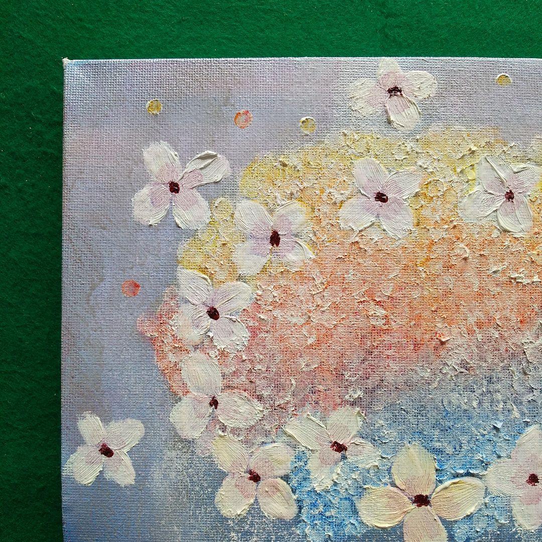 油絵 花の絵 「額紫陽花」F3号 （匿名配送）