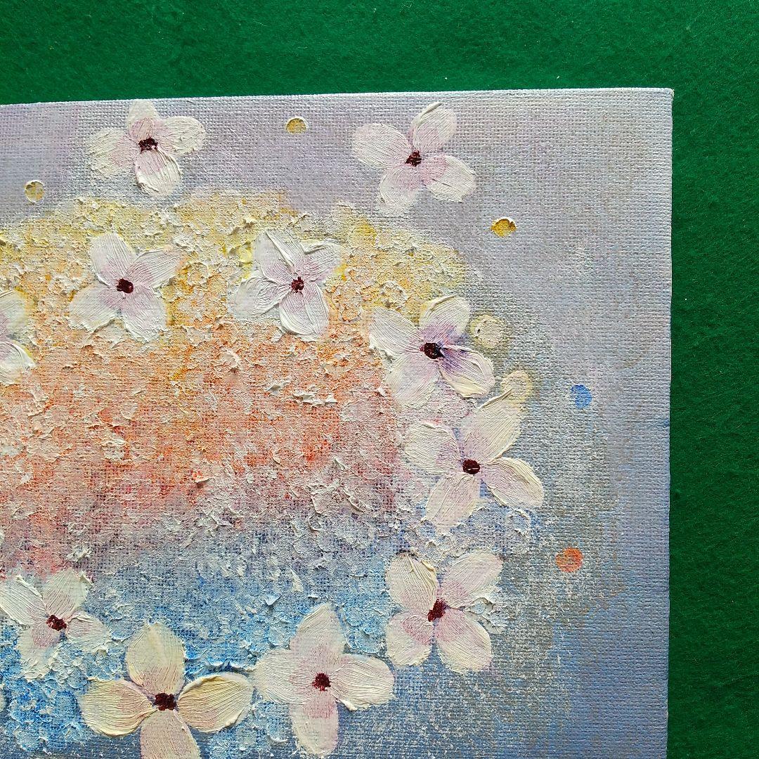 油絵 花の絵 「額紫陽花」F3号 （匿名配送）