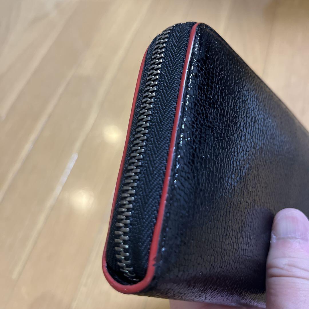 [美品] Christian Louboutin 長財布 ラウンドファスナー 黒