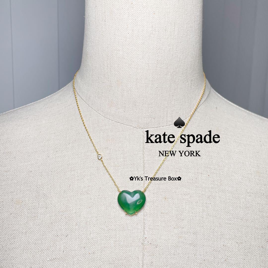 Kate Spade ストーンネックレス 美品】kate spade new york ストーン付ネックレス【正規品