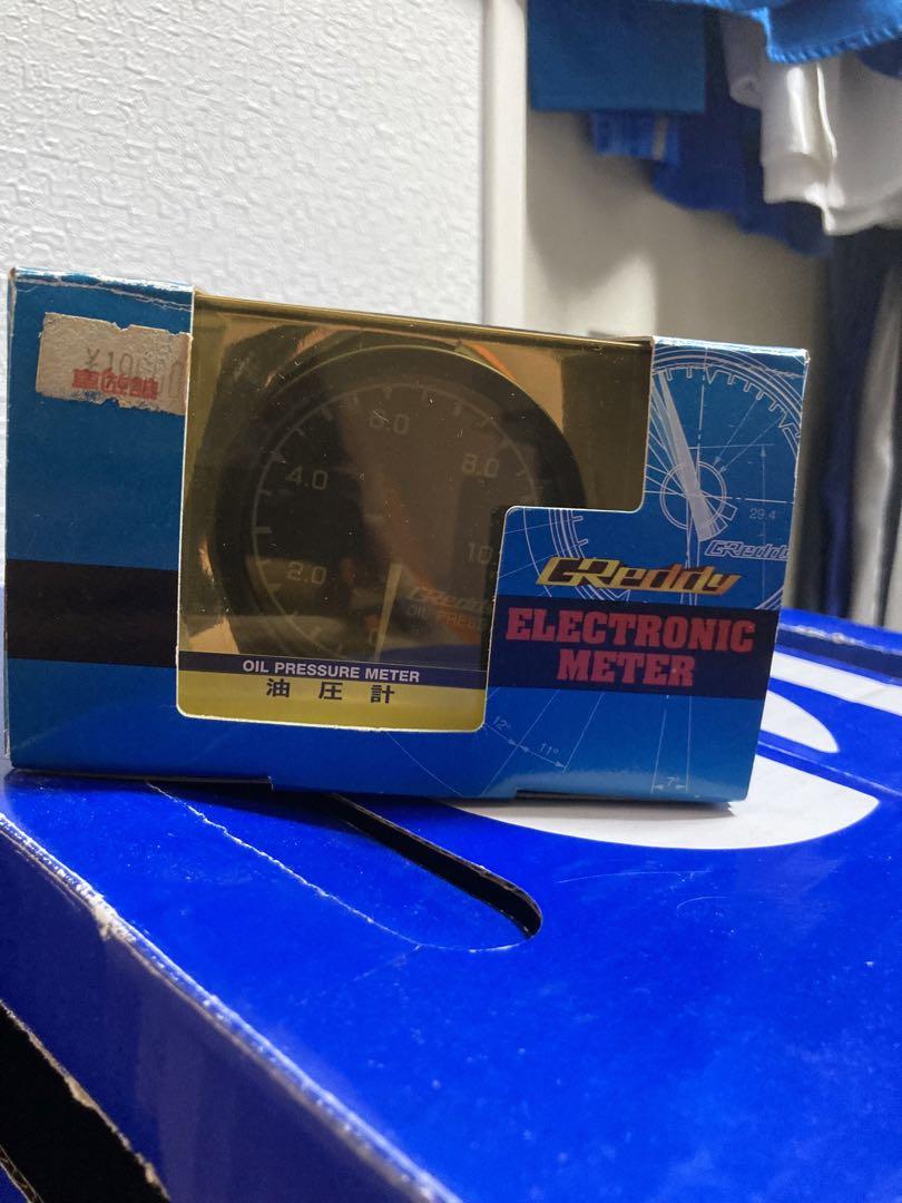 トラスト追加メーター！新品。当時 物。ブラック 油圧センサーのみなし