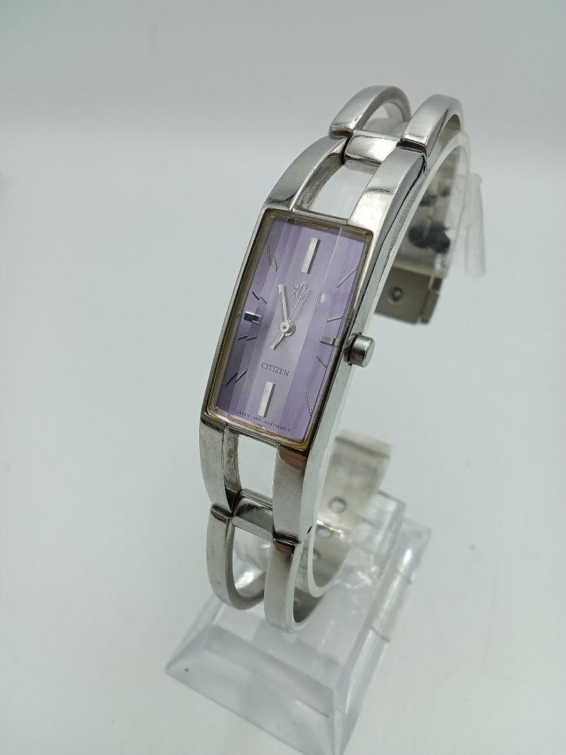 citizen 時計　可動　中古品　腕17cm CITIZEN】xC パープル 腕時計(クォーツ) - メルカリ