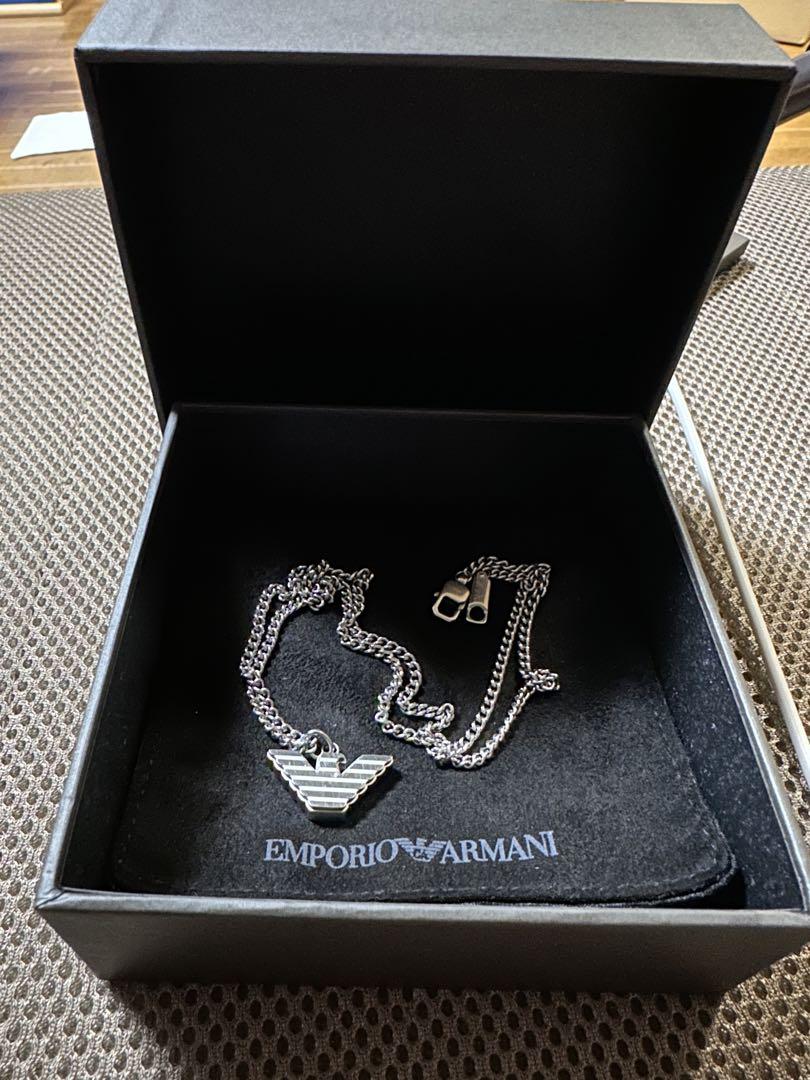 EMPORIO ARMANIネックレス イーグル アクセサリー メンズ　シルバー