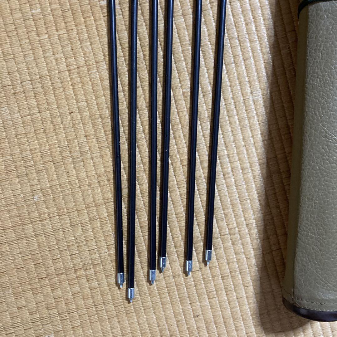 弓道 矢6本と矢筒 弓道 矢6本と矢筒