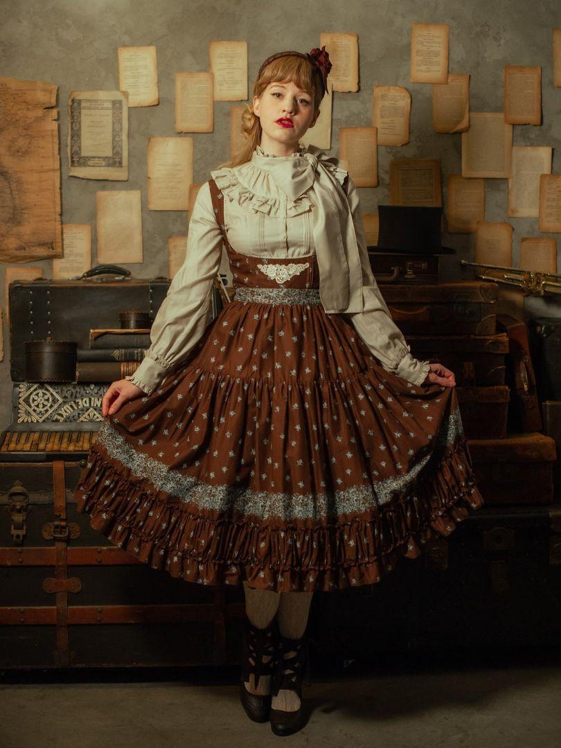 Victorian Maiden エプロンビスチェ　ブラウンローズ Victorian Maiden エプロンビスチェ ブラウンローズ