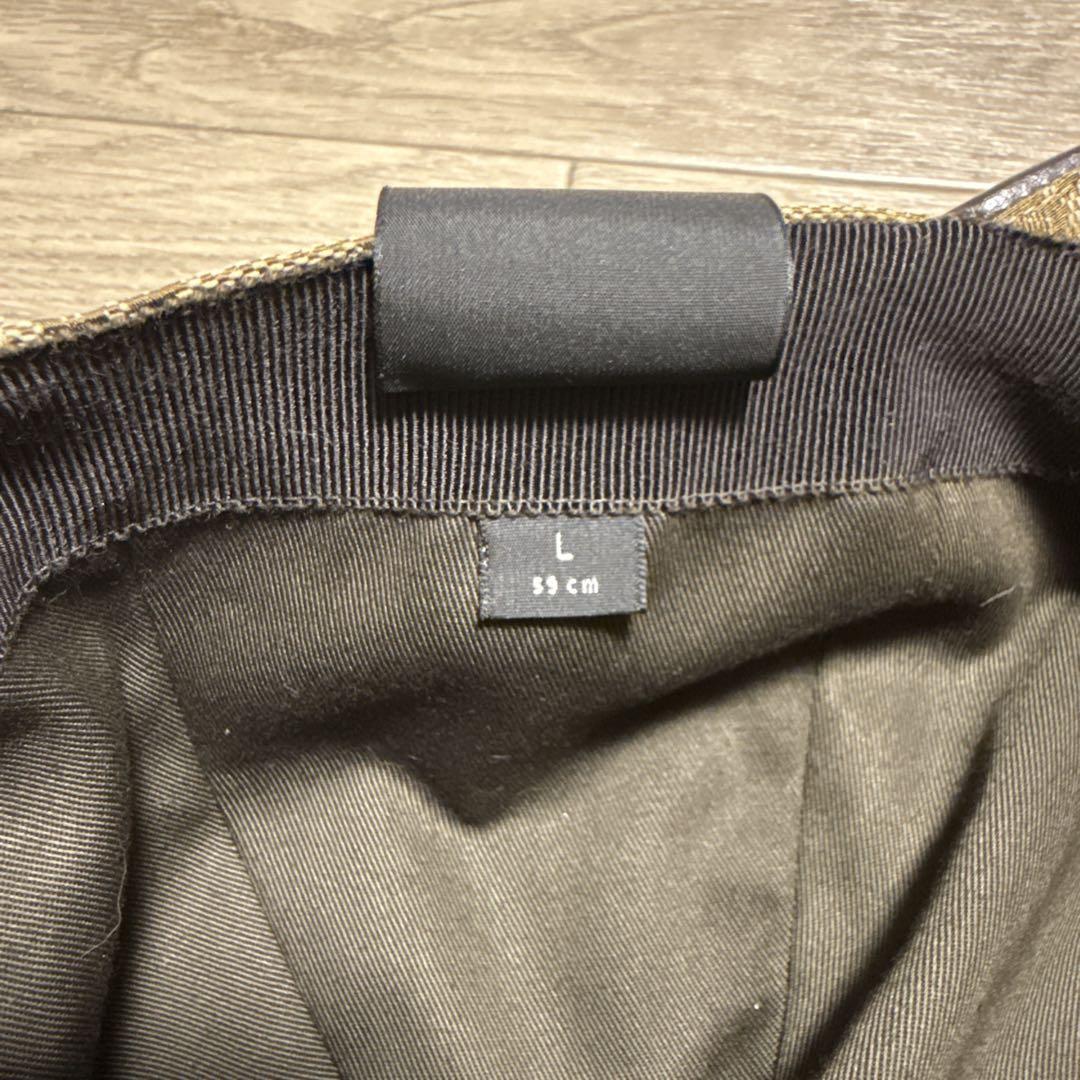 GUCCI オリジナルGGキャンパス ベールボールキャップ Lサイズ