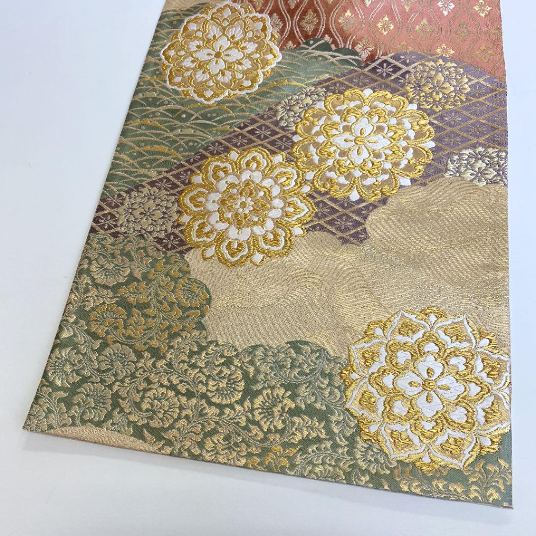 ますがお╋ 春 袋帯 花菱と露芝と唐草に華文様 AObIu-m71257446421 12680s すさらに