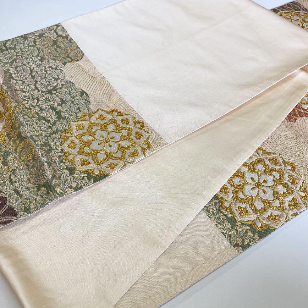 ますがお╋ 春 袋帯 花菱と露芝と唐草に華文様 AObIu-m71257446421 12680s すさらに