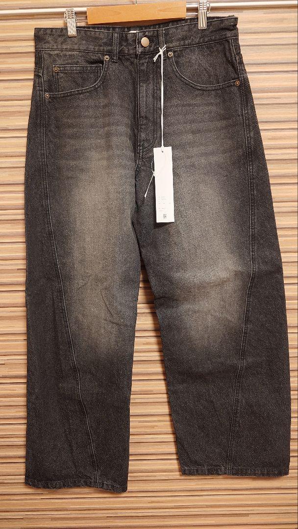 【メンズ】 VINTAGE WASHED CURVED DENIM【ブラック】