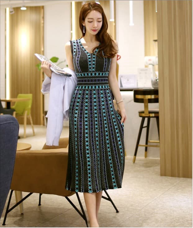 メルカリ 再入荷 ラメ エレガント ワンピース 春 夏 サーニット 韓国 フリーサイズ ロングワンピース 2 0 中古や未使用のフリマ