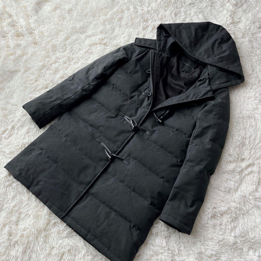 美品！theory ♣️セオリーフード付きダウンベスト Sサイズ　ブラック 美品✨セオリー ダウンコート ダッフルコート フード付き トグル