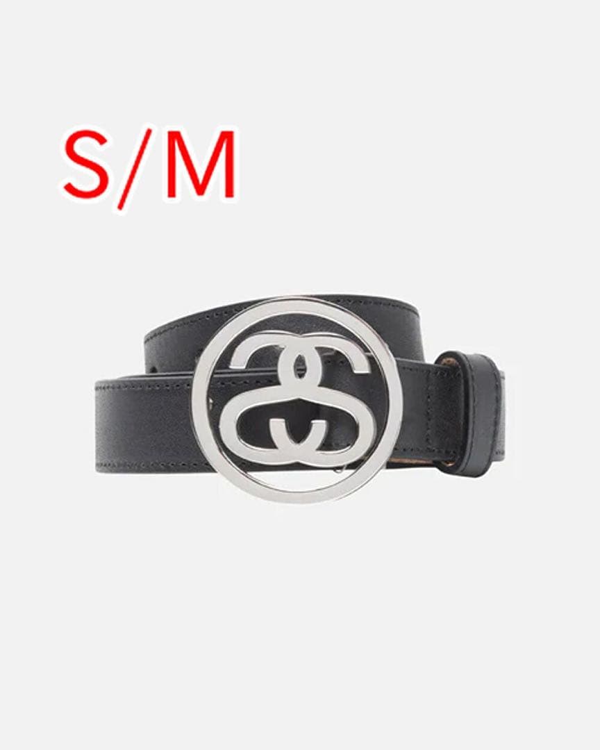 STUSSY SS-LINK BUCKLE BELT ブラック S/M 新品
