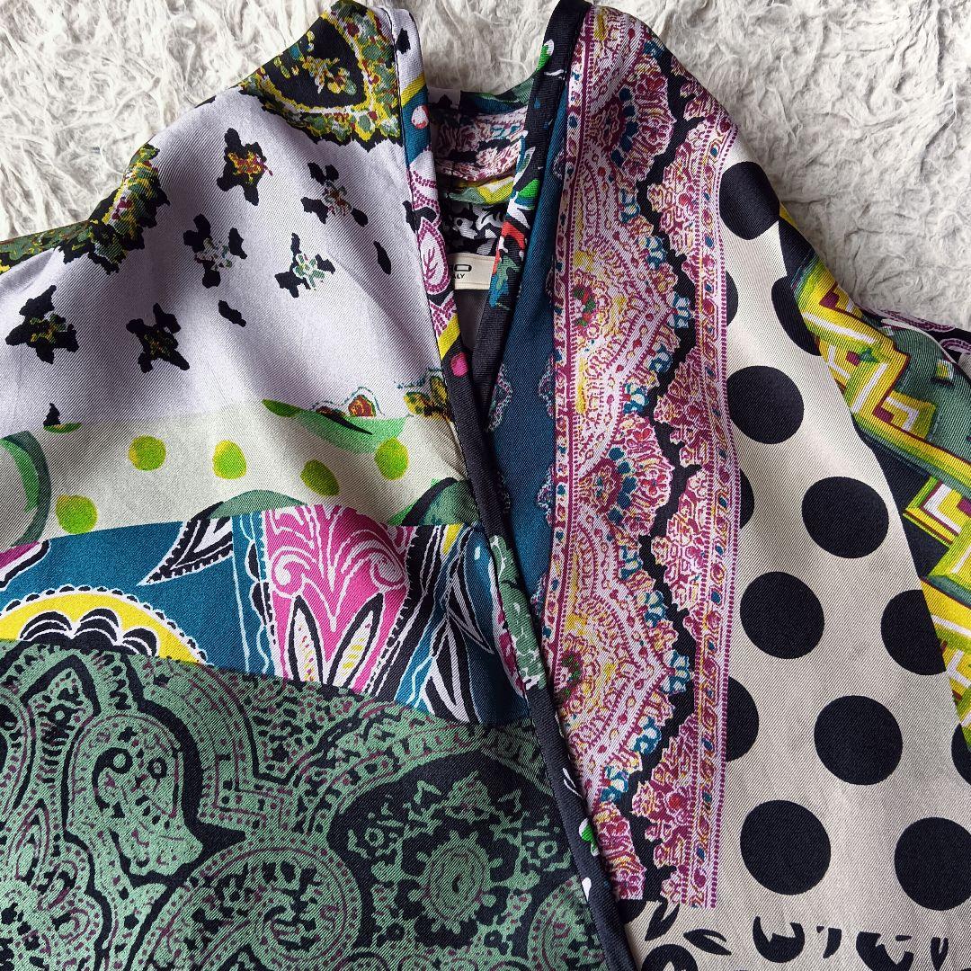 ETRO】シルクカシュクールブラウス 40 イタリア製 ドット
