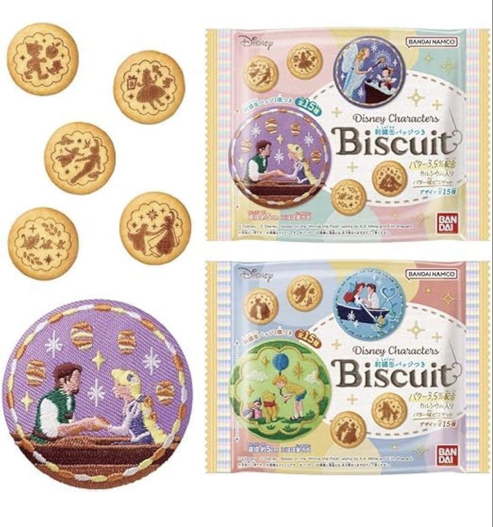 ディズニー　刺繍缶バッチ ビスケット　BOX 12個入り　未開封品