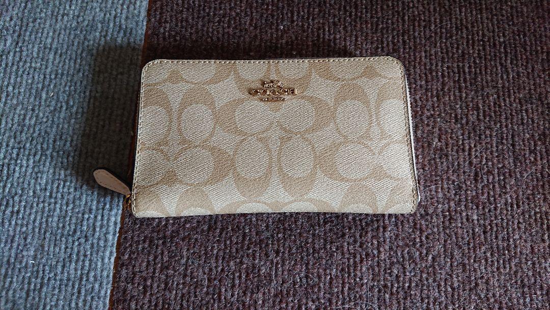 コーチ COACH 折財布 二つ折り シグネチャー （カーキ×ライト
