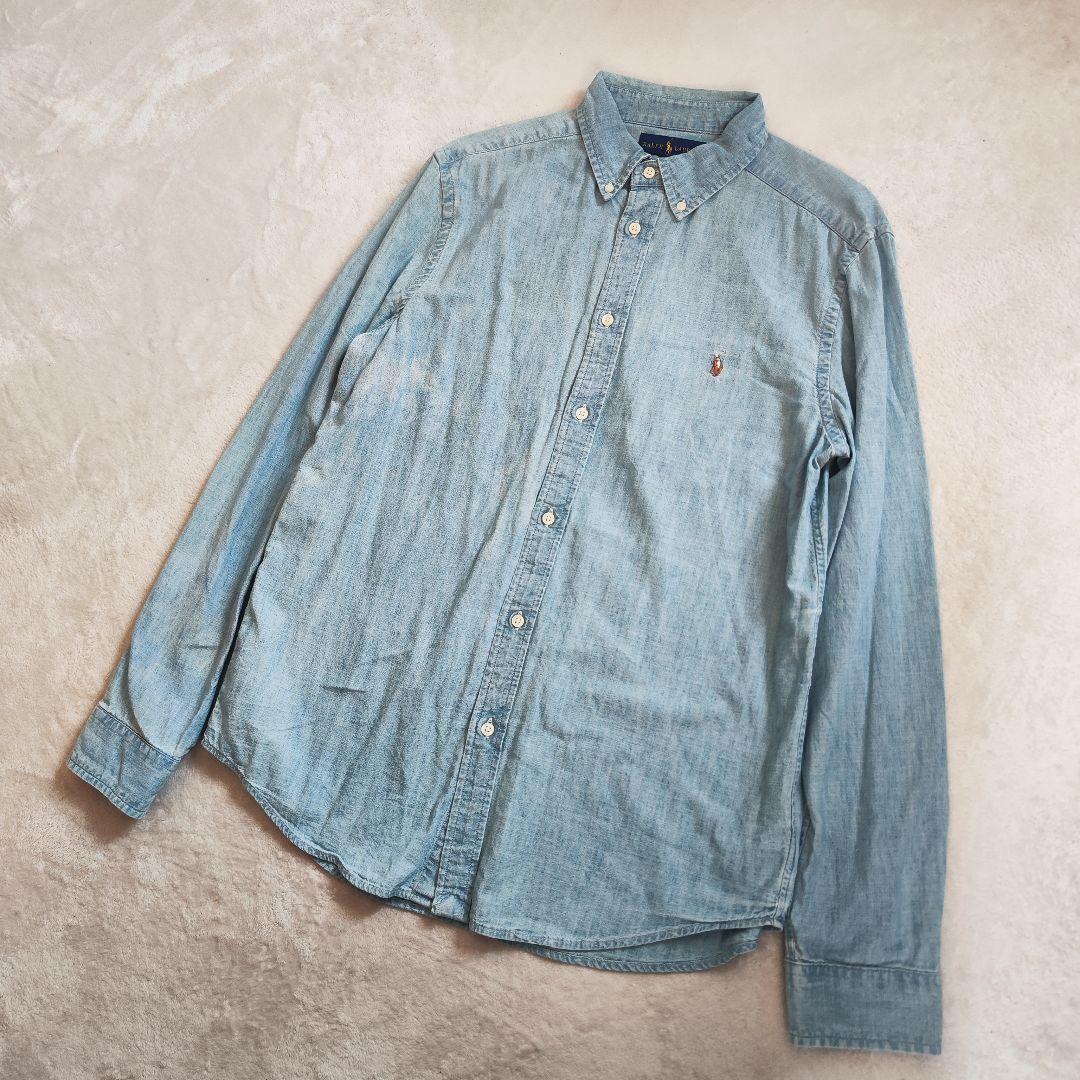 【美品】ポロラルフローレン シャンブレーシャツ デニムシャツ サイズ20 S