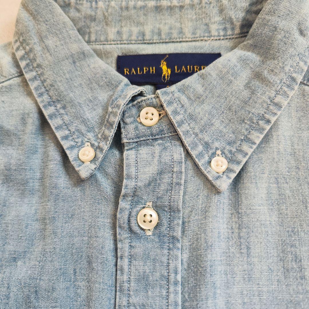 【美品】ポロラルフローレン シャンブレーシャツ デニムシャツ サイズ20 S