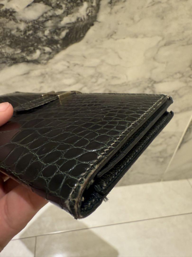 HERMES ベアン　アリゲーター　グリーン　正規品