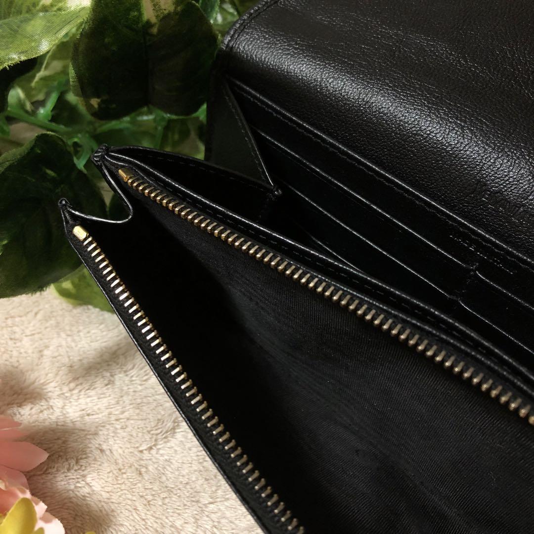 極美品♡ イヴサンローラン　長財布　レザー　ブラック　黒　ゴールド　高級　YSL
