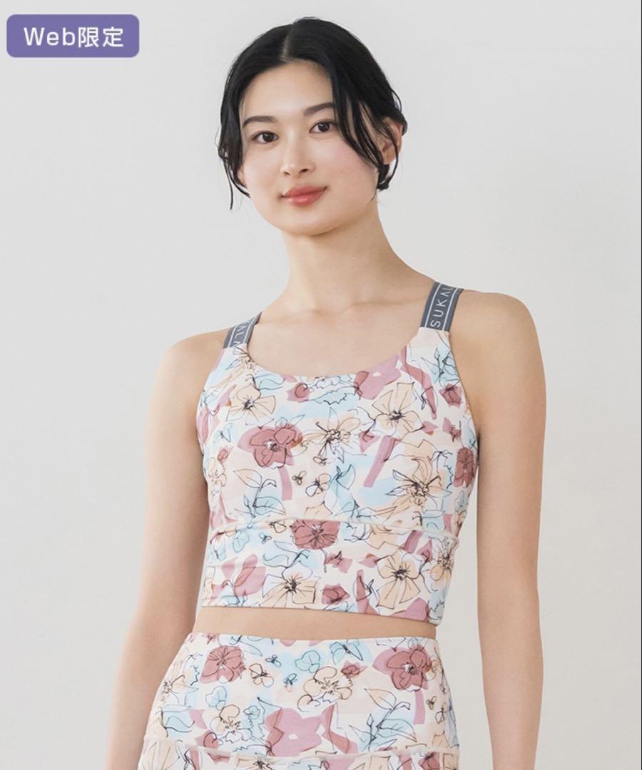 新品 SUKALA スカーラ ミックスフラワークロスロゴブラトップ