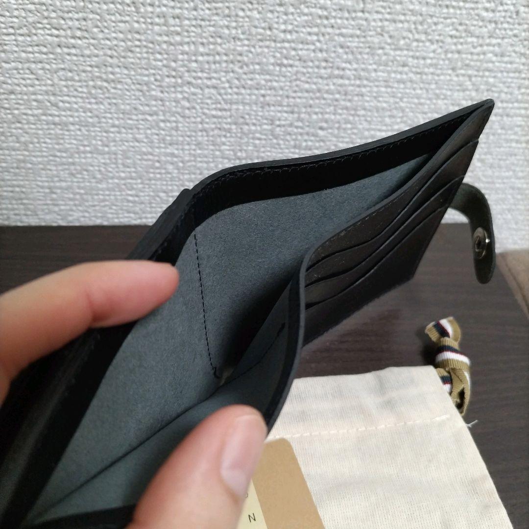新品 本革 レザー イルビゾンテ 財布 折り財布 スナップ ブラック 黒