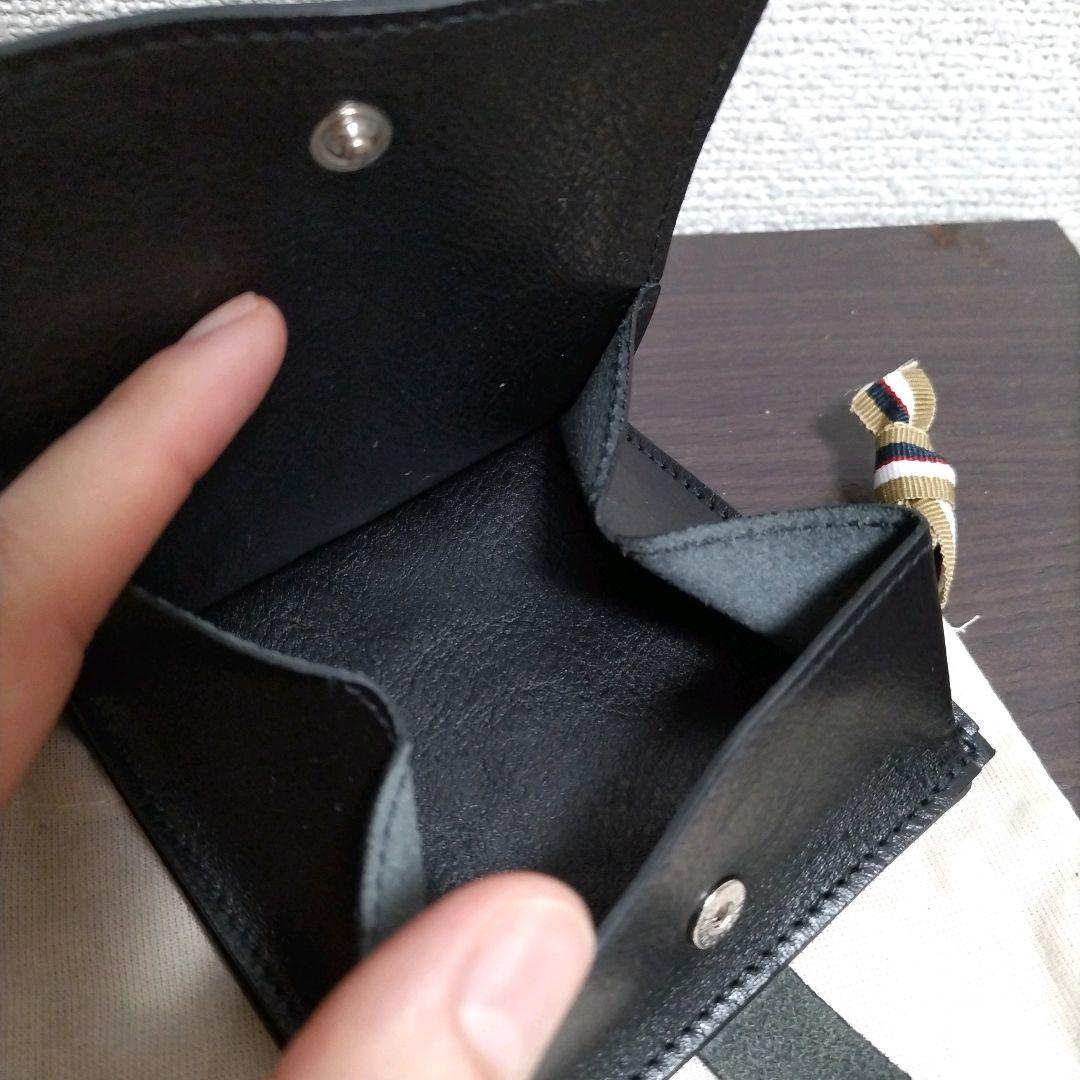 新品 本革 レザー イルビゾンテ 財布 折り財布 スナップ ブラック 黒