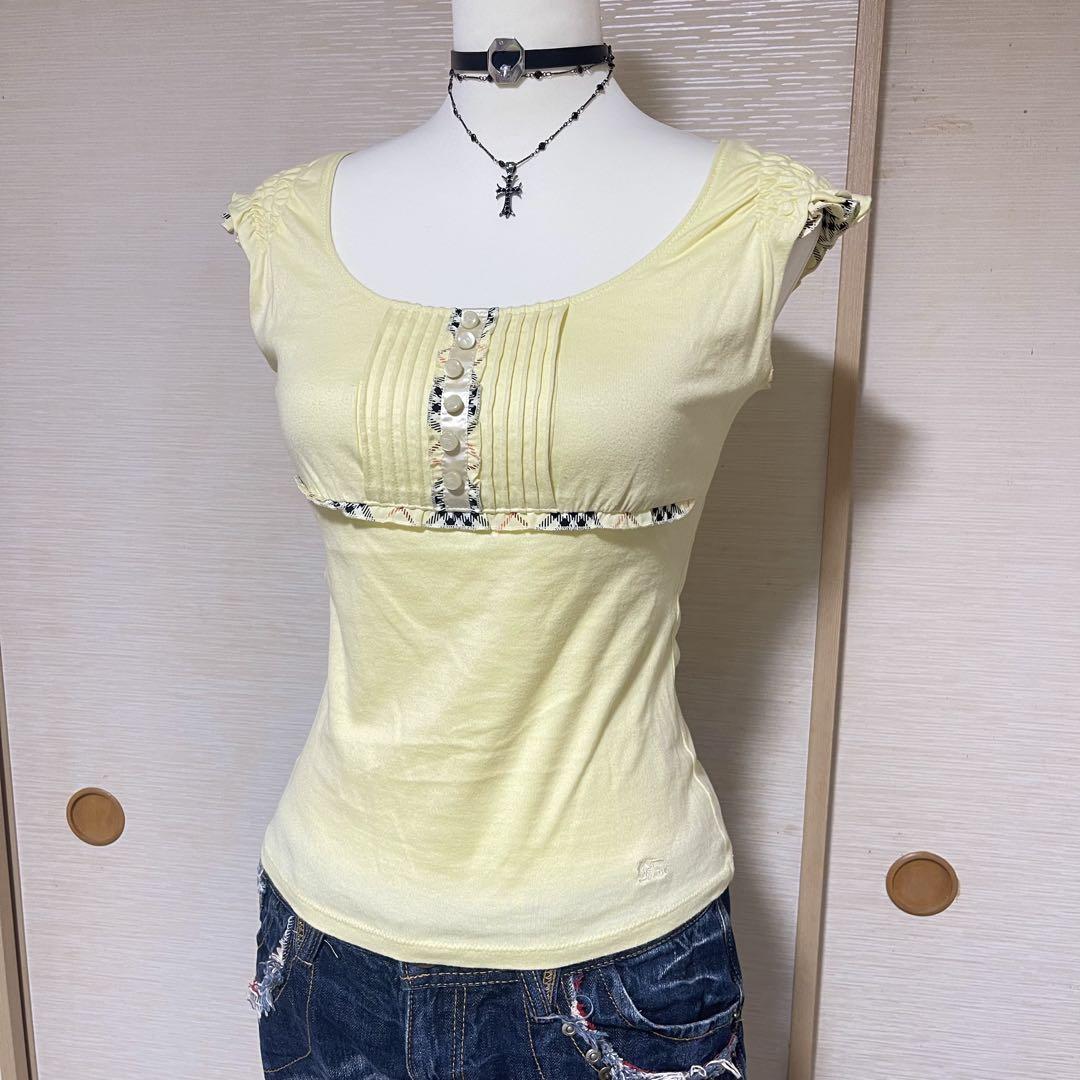BURBERRY バーバリーブルーレーベル y2k ノバチェック Tシャツ