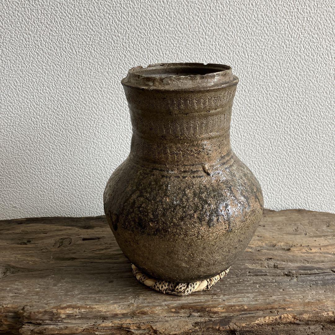 景色の良い　新羅〜高麗　壷　花生 花入れ  アンティーク　古道具　骨董品