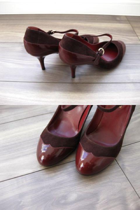 美品！イタリア製sergio rossi パンプス 36.5 スエード×エナメル