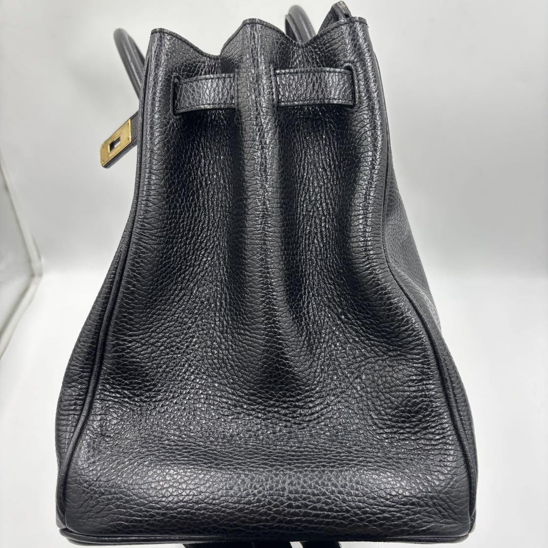 美品】HIGH CLASS ハイクラス レザー ハンドバッグ ブラック 40