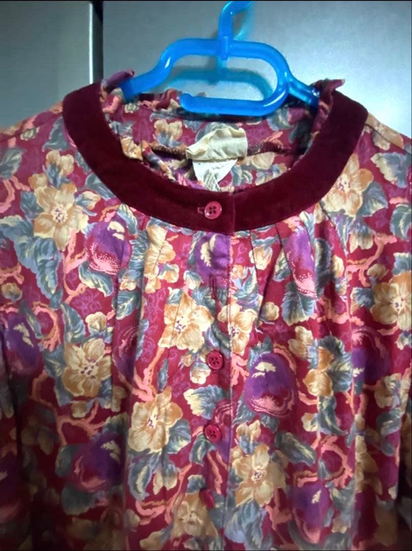 フランス ヴィンテージ 花柄 フラワー ワンピース 38M・Grimoire