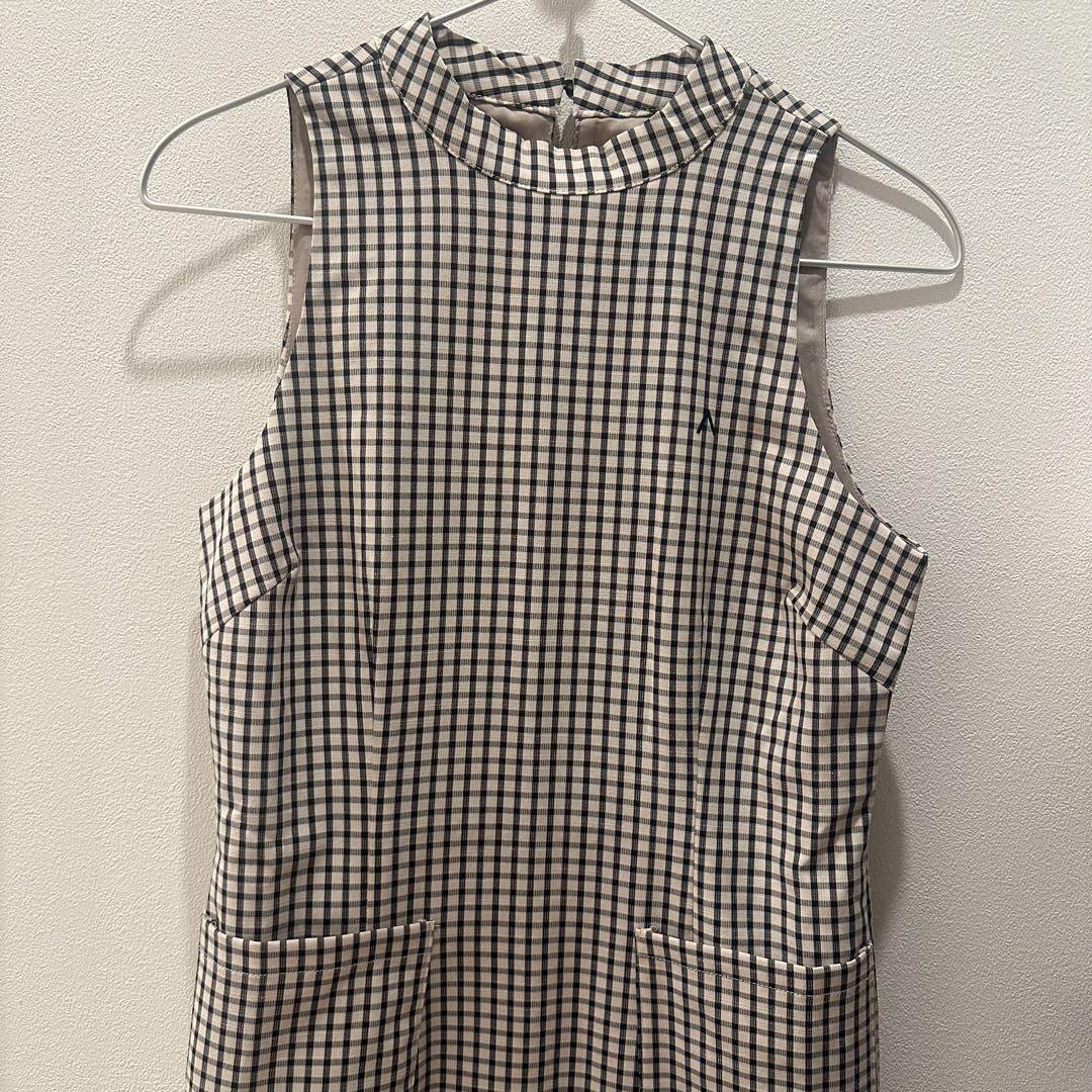 ワンピース Natalie check mini dress andmary ANDMARY】Natalie check mini dress