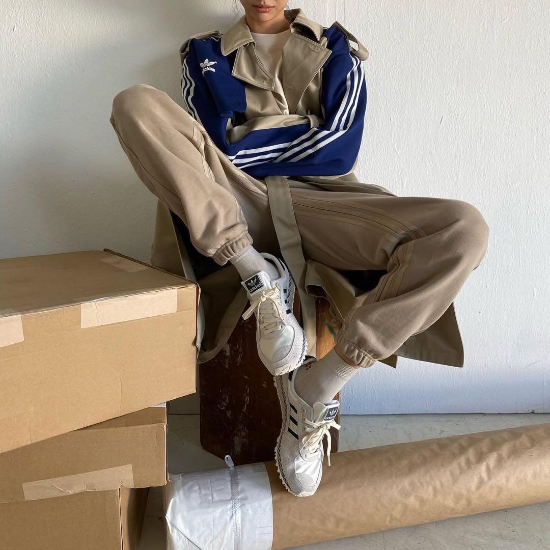 adidas originals blue version トレンチコート 新品